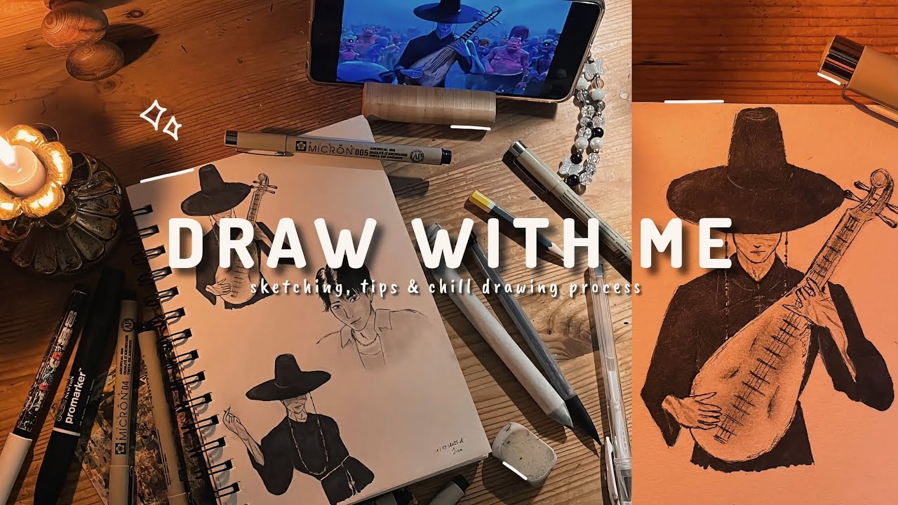 draw with me! sketching, tips & chill drawing process 🎧 | drawing with asakimy ep 8