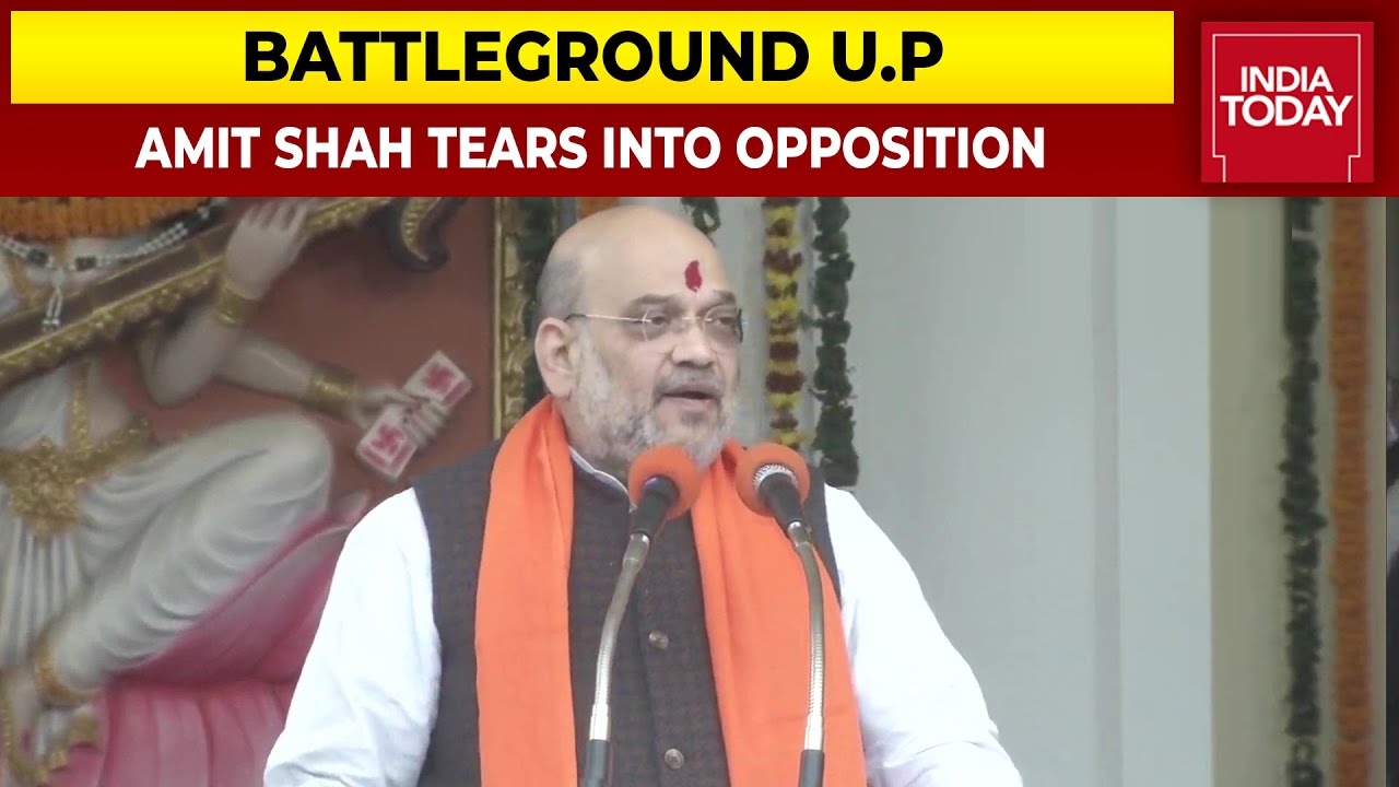 Amit Shah Tears Into Opposition In Gorakhpur, Hails Yogi Government Over Crackdown On Mafia