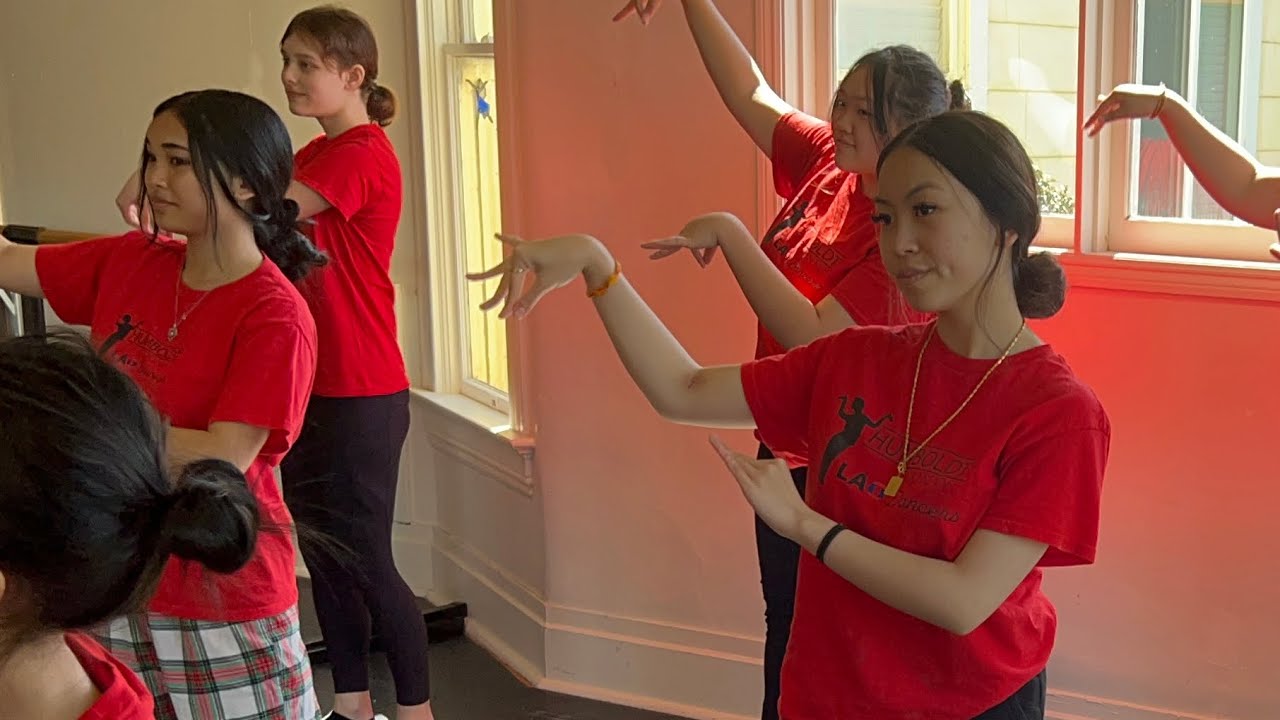Humboldt Lao Dancers Perform “Dok Champa” during Rehearsal this morning in Eureka California