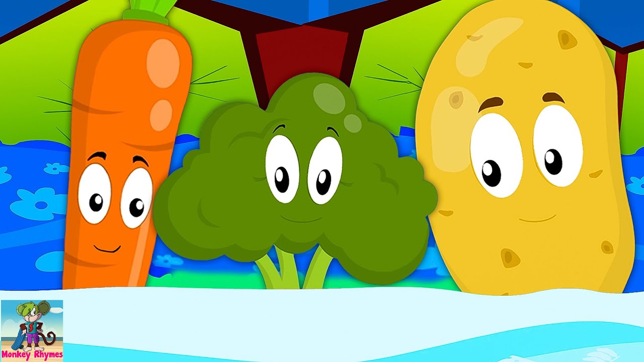 Vegetables Five In The Bed + More Baby Rhymes & Kids Learning Videos