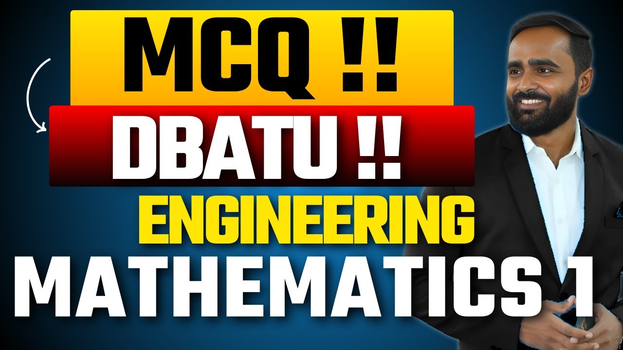 MCQ|DBATU|Engineering Mathematics 1|Pradeep Giri Sir