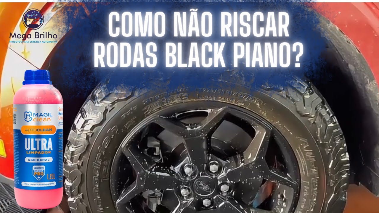 Como Fazer a Limpeza Correta de Rodas Black Piano | Magil Clean Ultra na Mega Brilho Curitiba