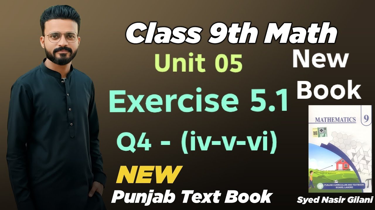 9Th Class Maths Unit 05 Exercise 5.1|Question #4 (iv-v-vi) Solutions Linear Equations & Inequalities