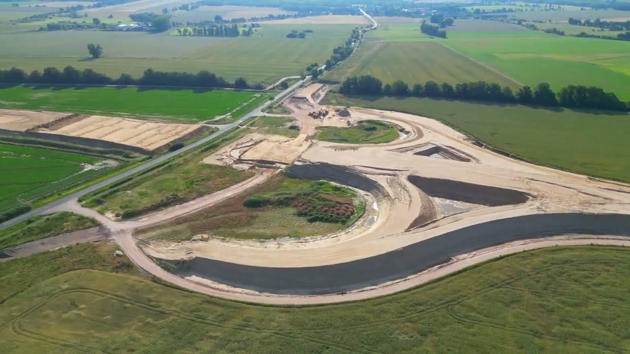 A14 Baustelle zwischen AS Stendal-Süd und Stendal-Nord, Juni 2025