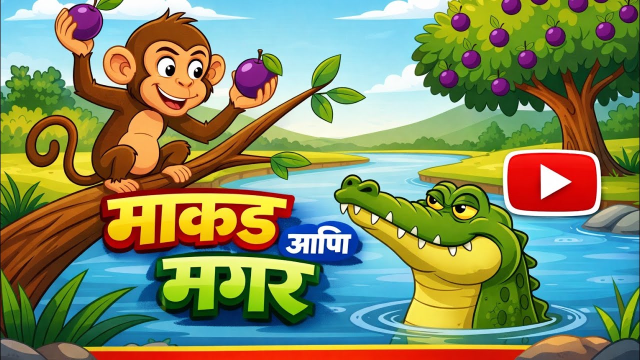 माकड आणि मगर || बोधप्रद कथा