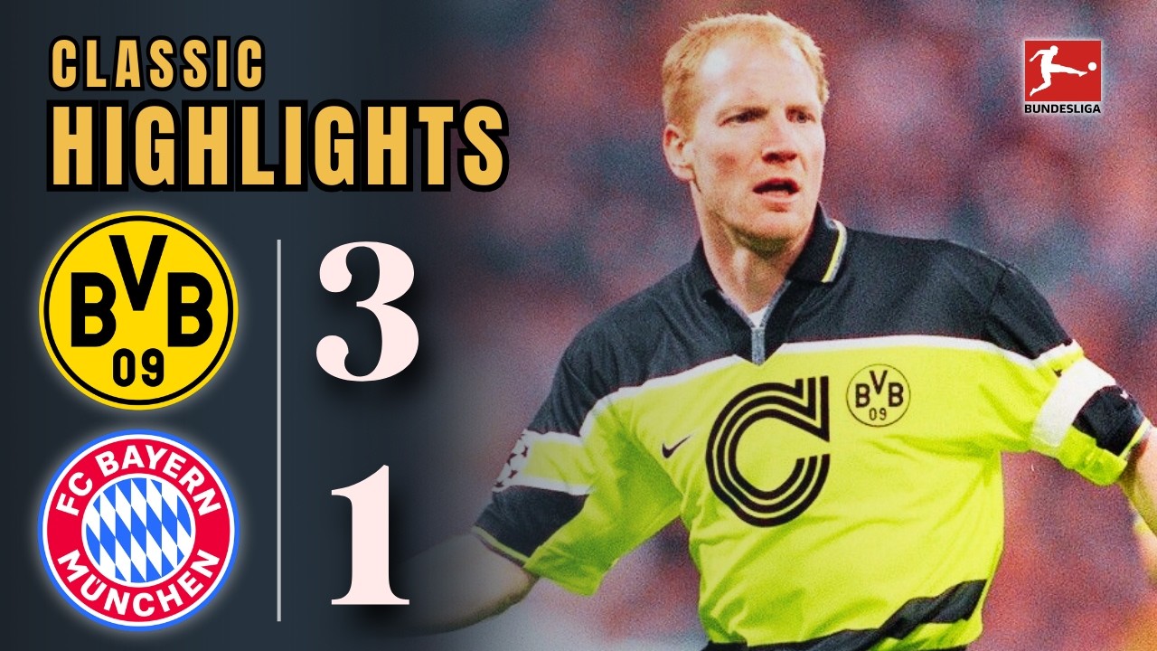 Borussia Dortmund vs. Bayern Munich | 1995/96 Bundesliga | The Unbreakable Yellow Wall in Klassiker