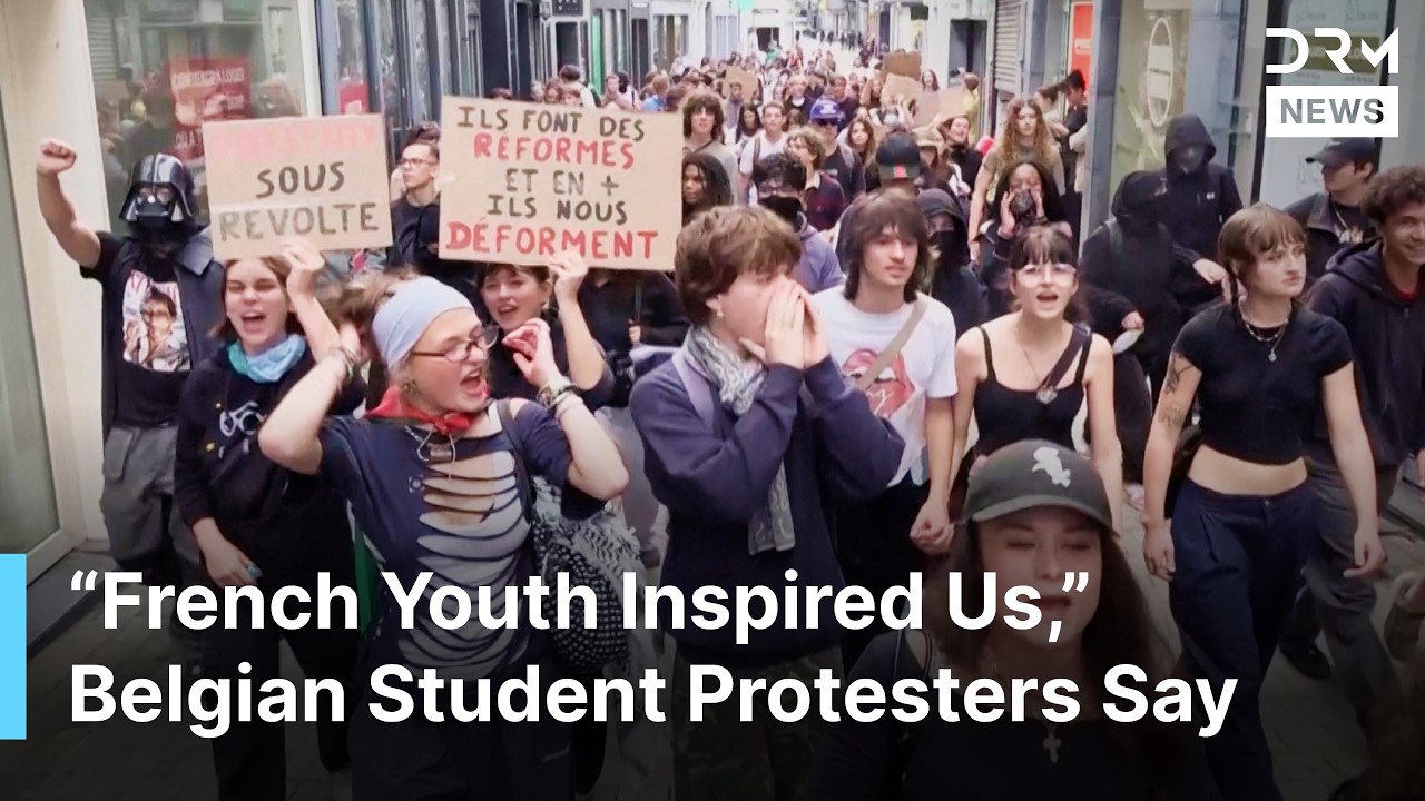 Belgian Student Protesters Take Inspiration From French Youth Demonstrations | AM1N
