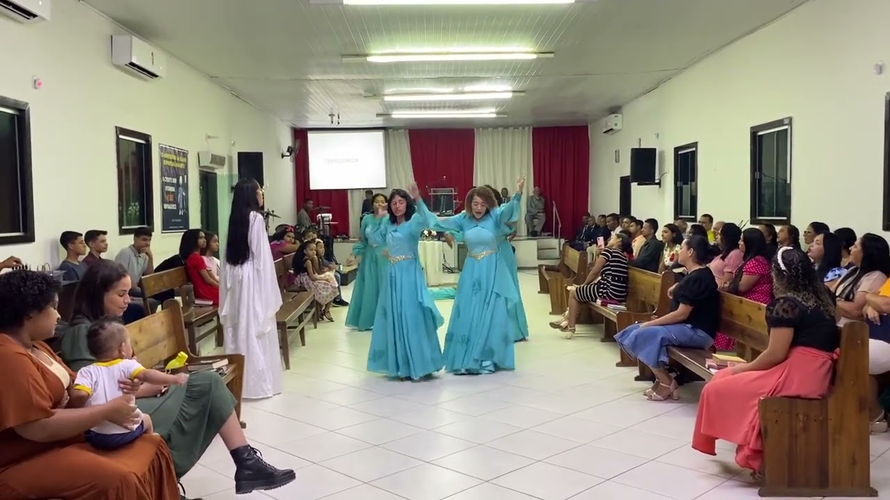 Culto dos Jovens - Coreografia  Passa lá em casa Jesus (Grupo Pérolas)