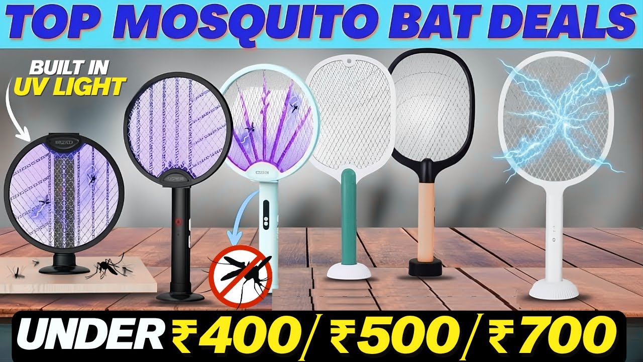 Best Mosquito Bat Under ₹500 in India (2025) ⚡ Built-in UV Light + Heavy Shock + Long Battery