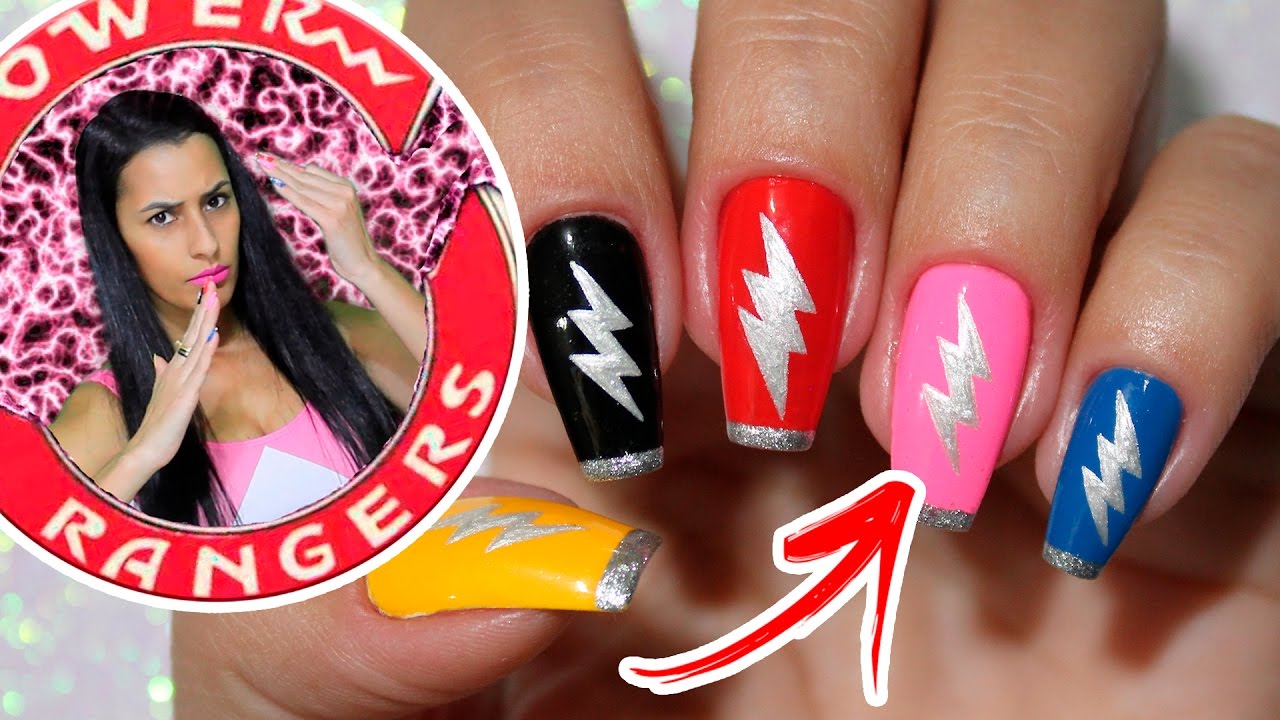 Unhas Decoradas Power Rangers ( Saban's Power Rangers ) | Unhas da Lalá