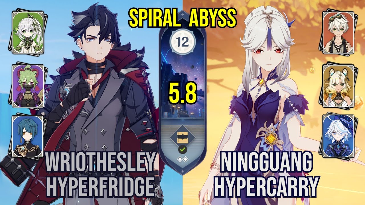 C0 Wriothesley Hyperfridge + C6 Ningguang Hypercarry | Spiral Abyss 5.7 - 5.8 | Genshin Impact