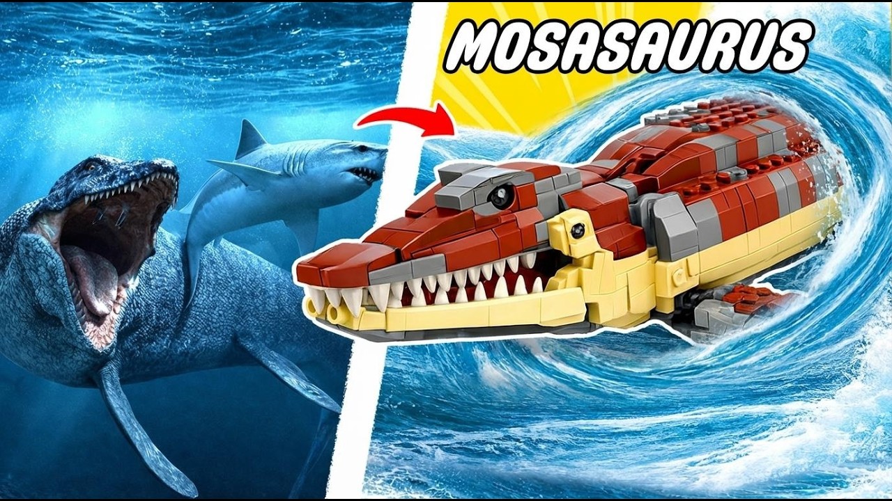 LEGO Mosasaurus in Real Life… Would It Survive the Ocean? | RM Bricks Channel