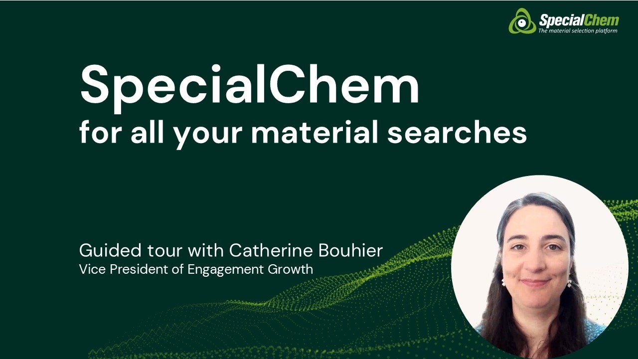 SpecialChem: Overview of the material selection platform.