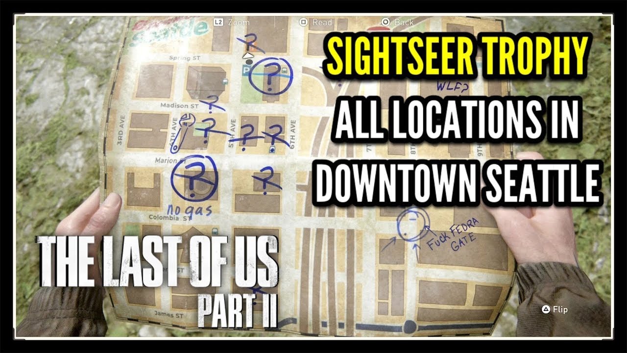 The Last of Us 2 All Locations in Downtown Seattle (Sightseer Trophy Guide)