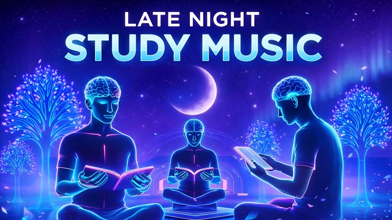 Late Night Study Music 🌙 | 432Hz + Alpha Waves | Deep Focus & Concentration (1 Hour)