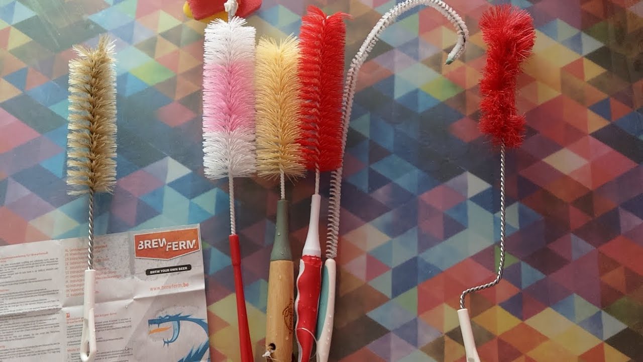 Brewferm brewing beer kit - alternative to the bottle washer brush.