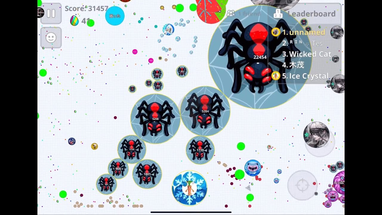 【Agar.io Mobile】らすくとペアで朝困鯖潰し！