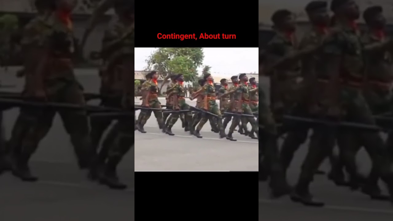 Drills, contingent about turn- Ghana Armed Forces #shorts #tiktok #ghana #trending