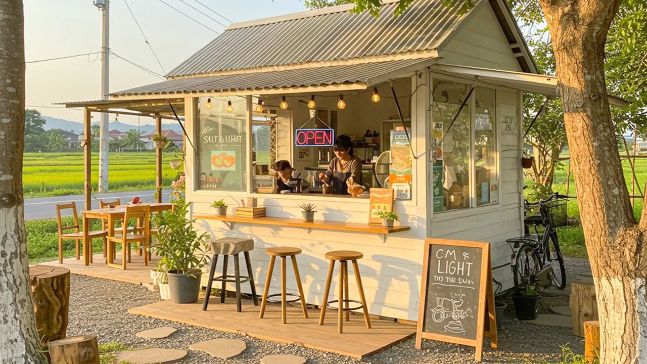 100+ Minimalist Cafe & Coffee Shop Design Ideas, Small Coffee Shop Budget Concept Design 