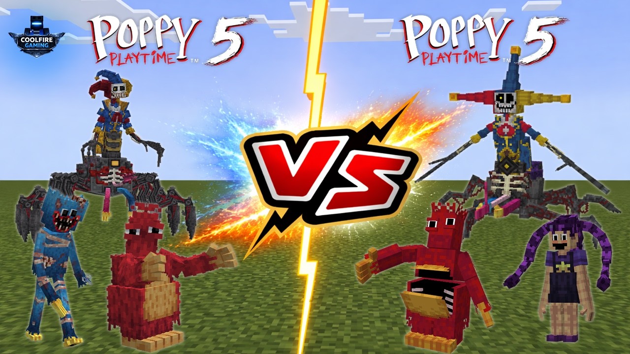 Poppy Playtime 5 VS Poppy Playtime 5 [MEBESM] 🆚 [RedGuy & Ocelot] Minecraft PE Addon