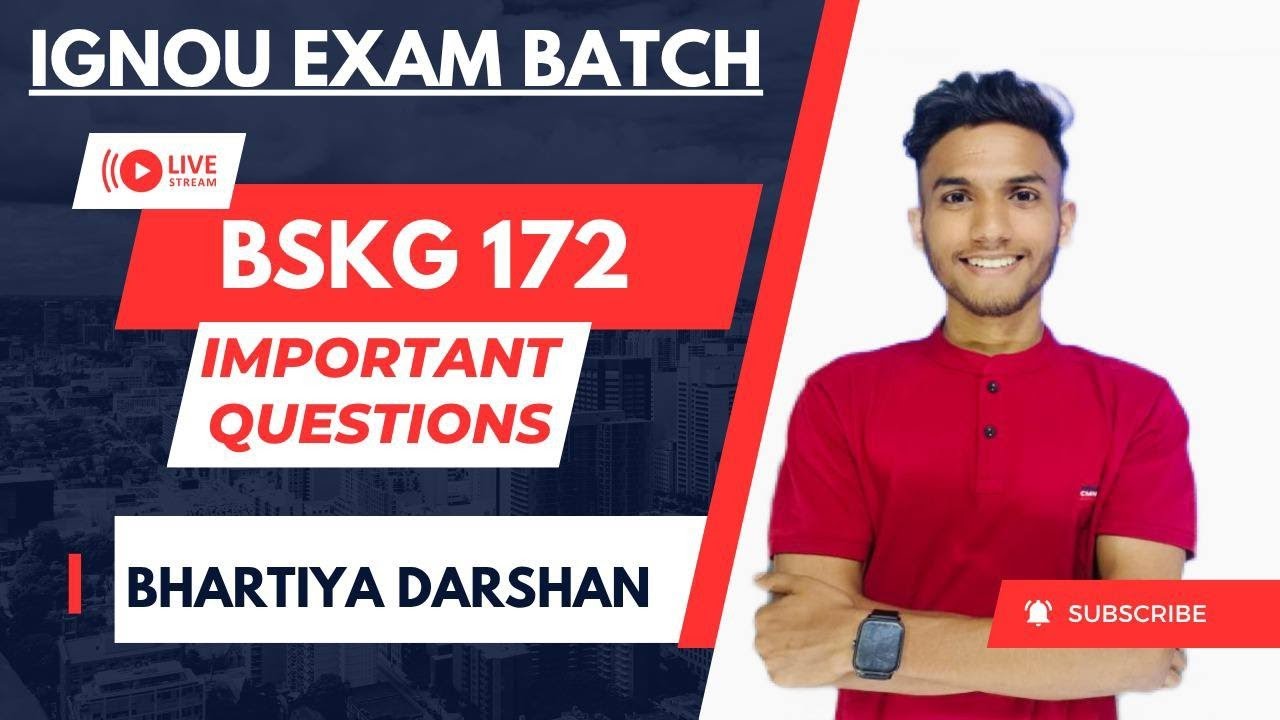 BSKG 172 BHARTIYA DARSHAN | SANSKRIT IMPORTANT QUESTIONS | IGNOU WALAY