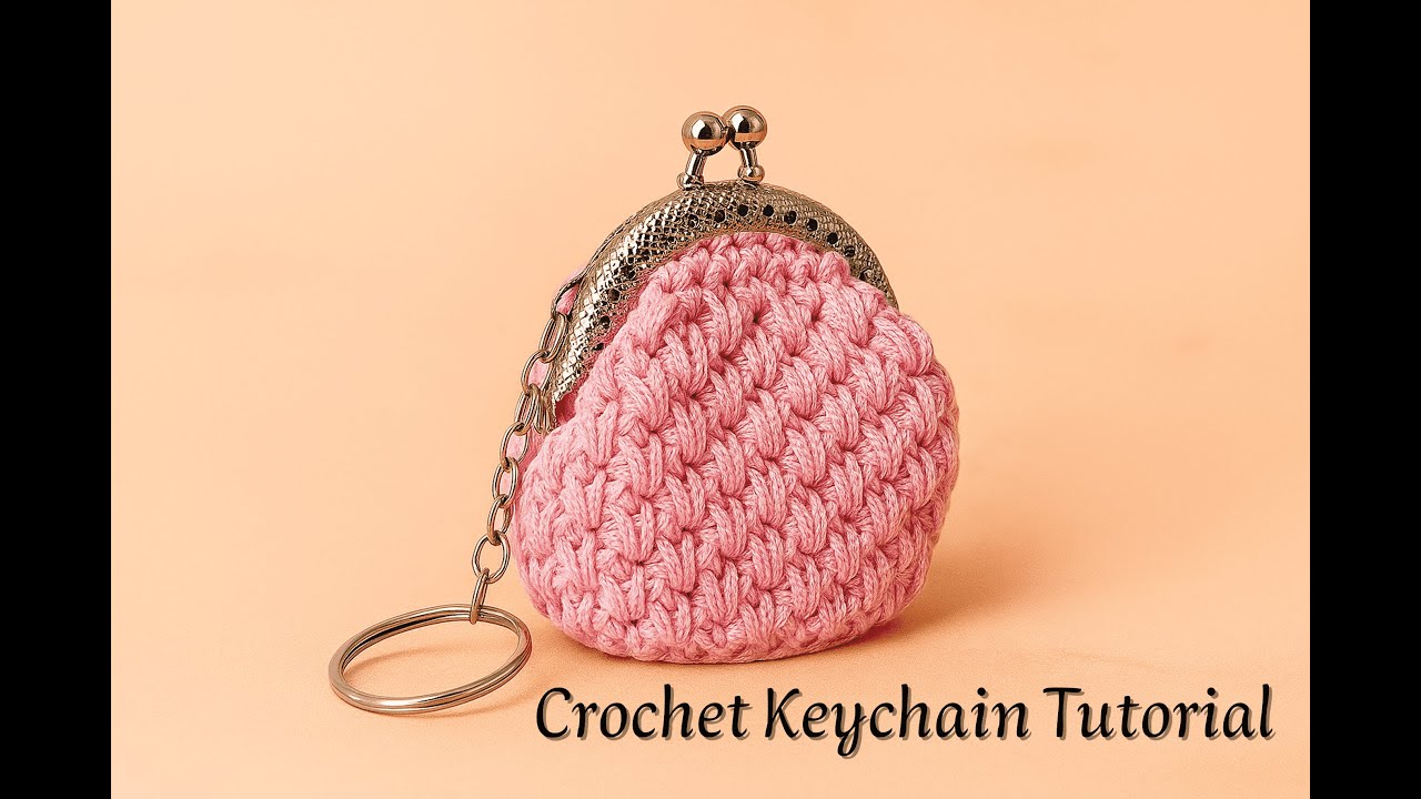 Charming Crochet Keychain Clasp Purse!