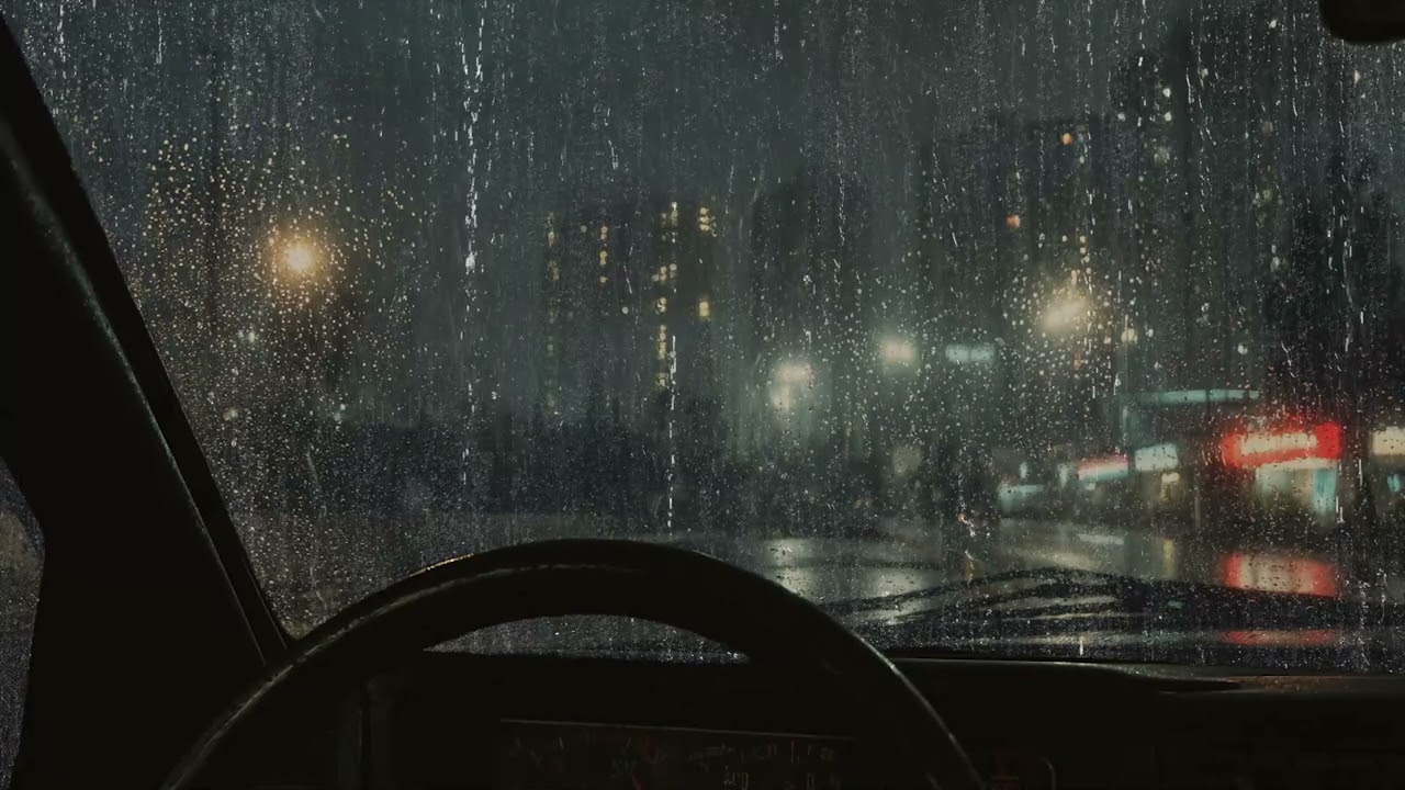 Heavy Rain Sounds for Sleeping in a Car - Relax, Study, Overcome Insomnia, White Noise