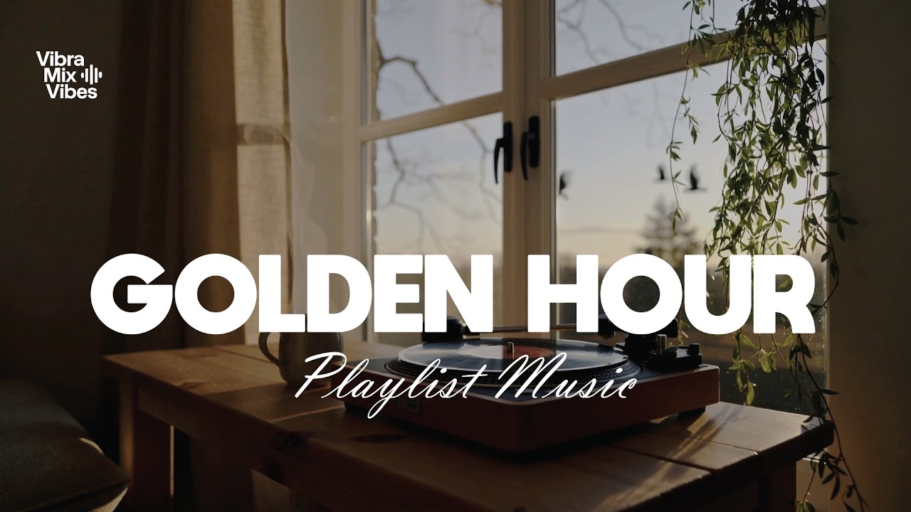 Lofi Indie Golden Hour |☕ Vinyl by the Window | Chill Music for Calm Focus & Evening Flow