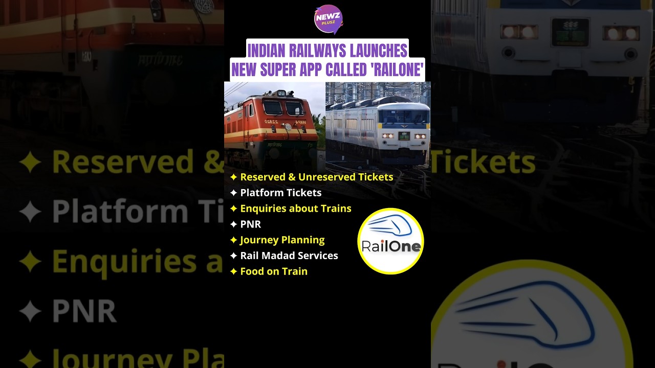 Indian railway launches New app railone #indianrailways #railone #railway #traintravel #shorts