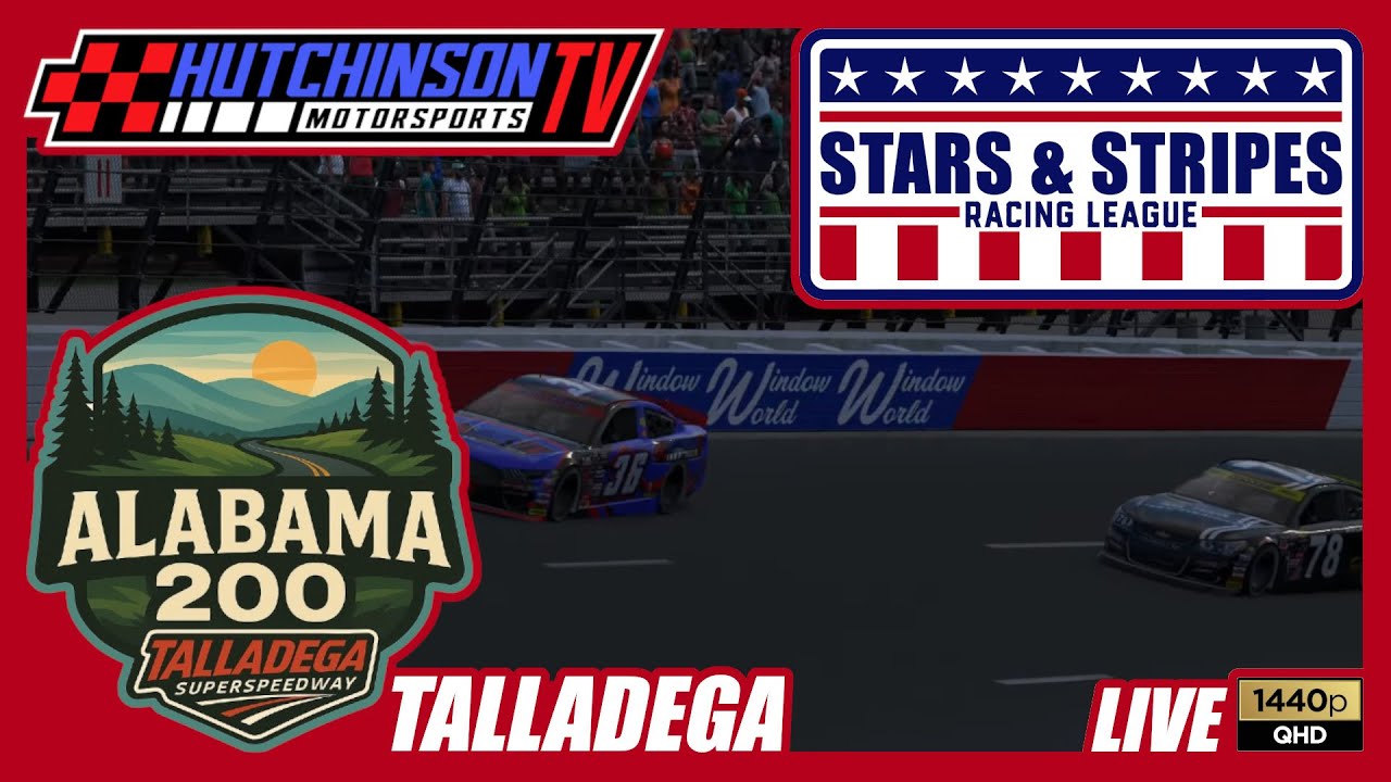 LIVE iRacing Stars and Stripes Series @ Talladega | Alabama 200 – Starts at 9:20PM EST
