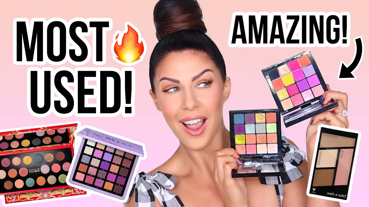 TOP 5 EYESHADOW PALETTES OF THE YEAR - MY MOST USED & LOVED! YEARLY BEAUTY FAVORITES!