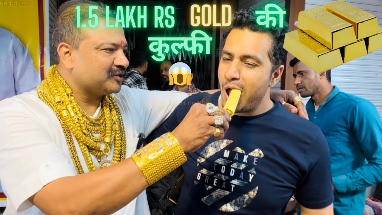 24 Karat Gold Ki Kulfi 😨|Gold Man Indore | Indore Street food 