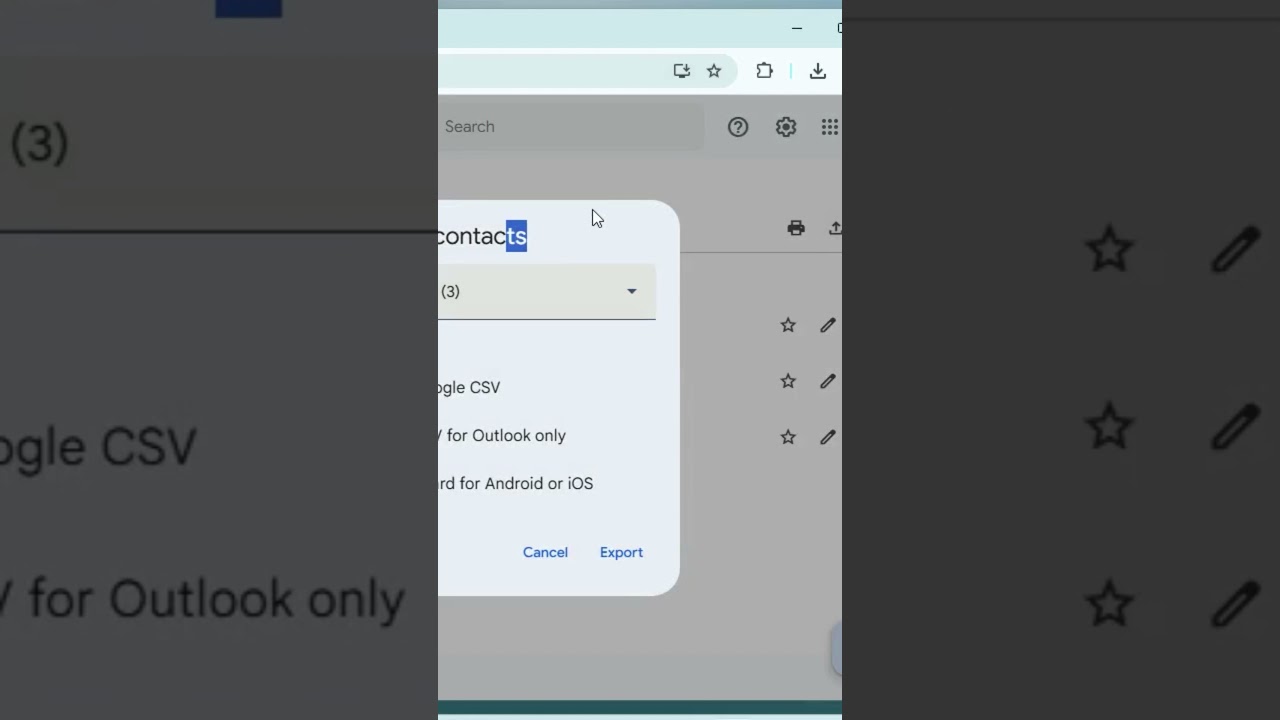 How to Export Contacts List in Google Account
