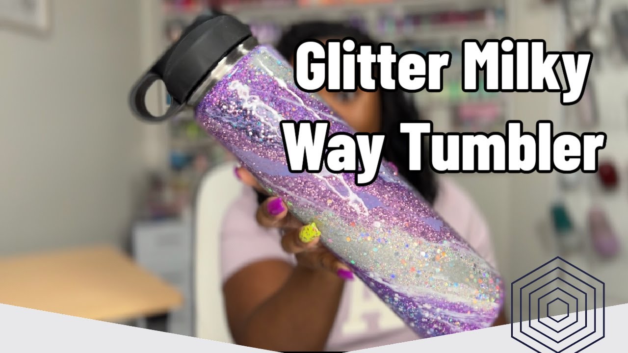Purple Milk Way Glitter Tumbler Tutorial