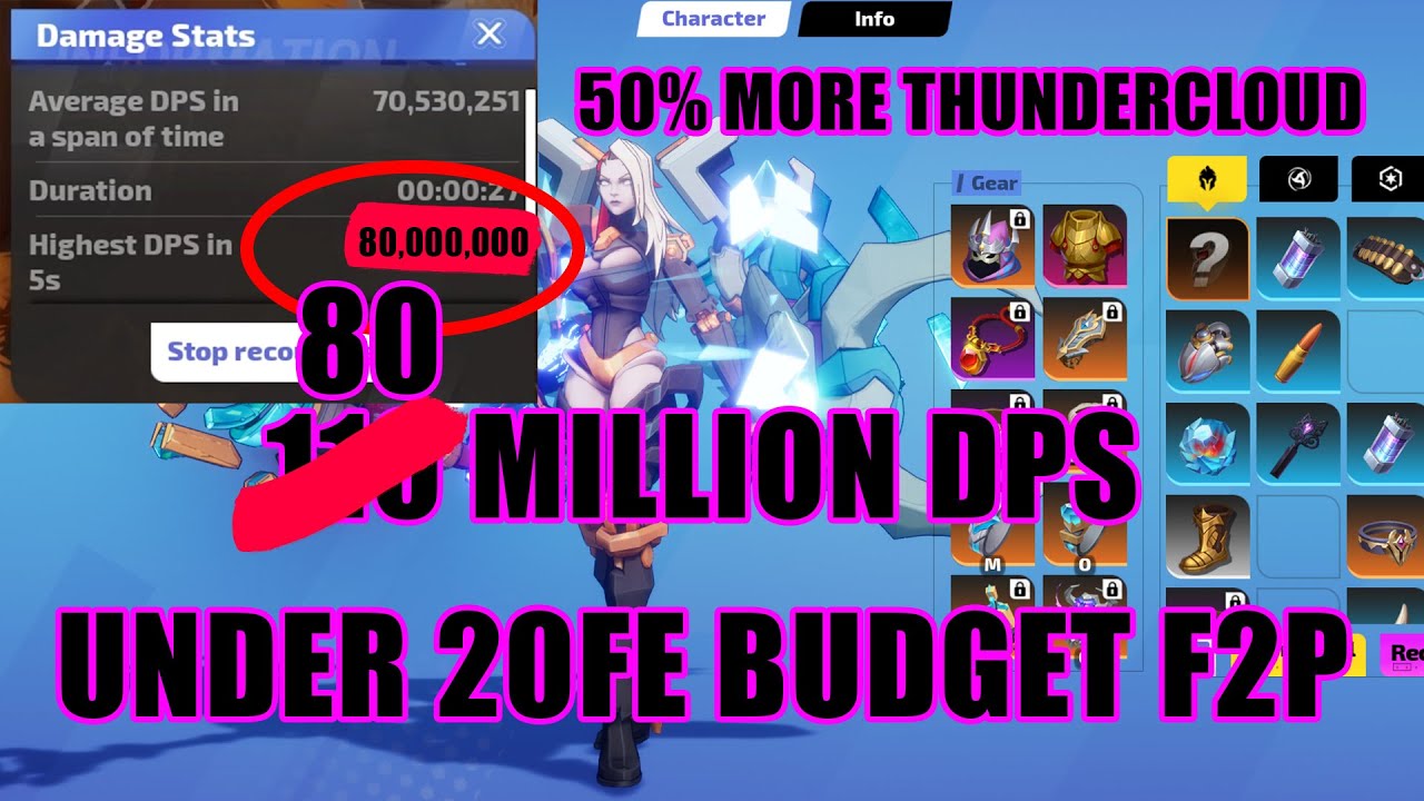 UPDATE - 80Mill DPS Post nerf on 20FE - Thundercloud Ice-Fire Fusion Gemma TLI Torchlight Infinite