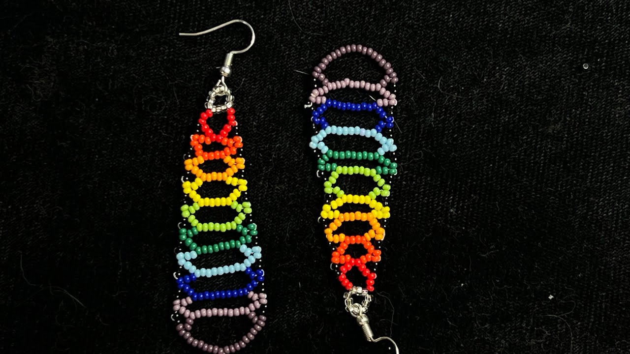 ARETES DE CASCADA COLORIDOS EN CHAQUIRA PASO A PASO