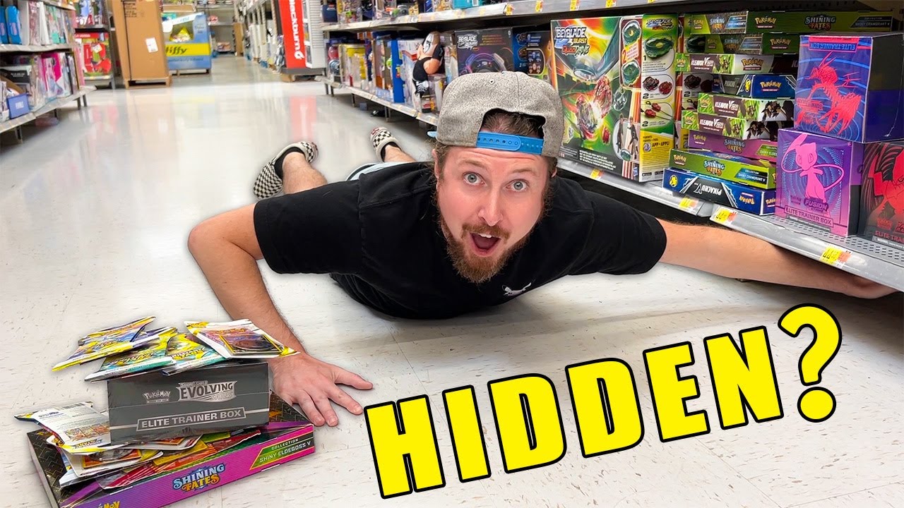 СКРЫТЫЕ КАРТОЧКИ ПОКЕМОНОВ ПОД ПОЛКОЙ В МАГАЗИНЕ WALMART! Открытие #78