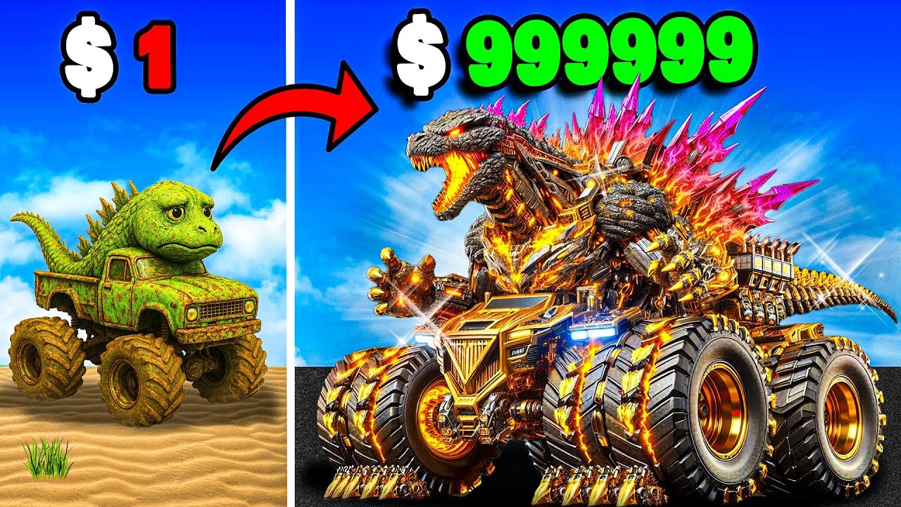 $1 to $1,000,000 GODZILLA Monster Truck in GTA 5