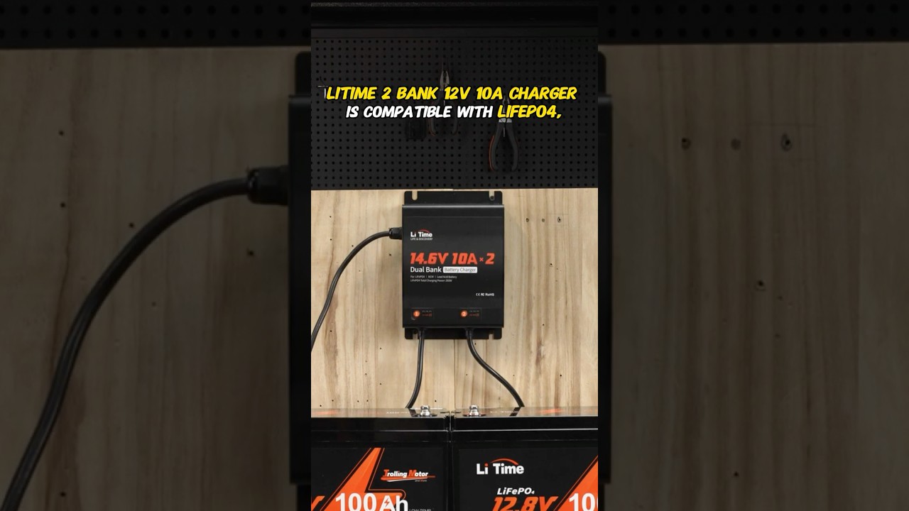 LiTime Lab #053 - How to Charge Two 12V LiFePO4 Batteries at Once! LiTime 2-Bank Charger Guide 🔋