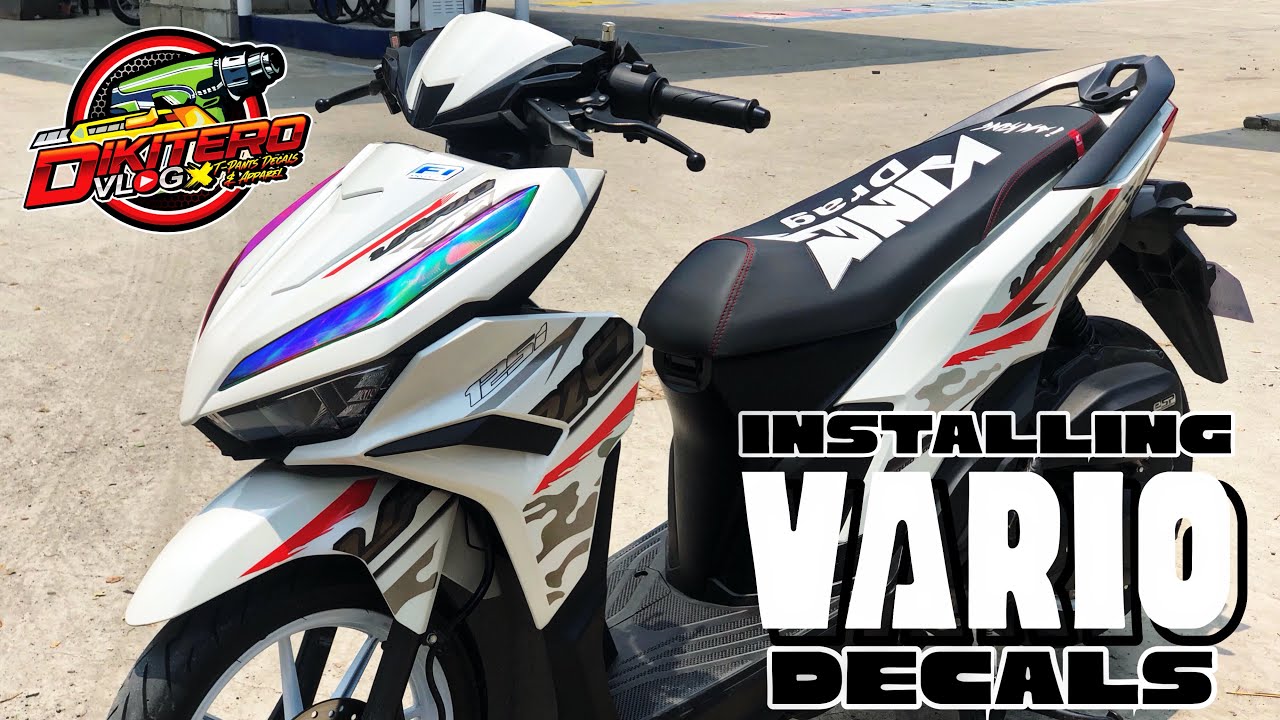 INSTALLING HONDA CLICK V3 DECALS!