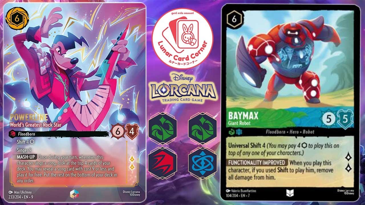 🎬 🟢🔴ระเบิดพลังเสียงดนตรี VS เบย์แม็ก หุ่นอ้วนใจดี 🟢🔵 | Disney Lorcana TCG