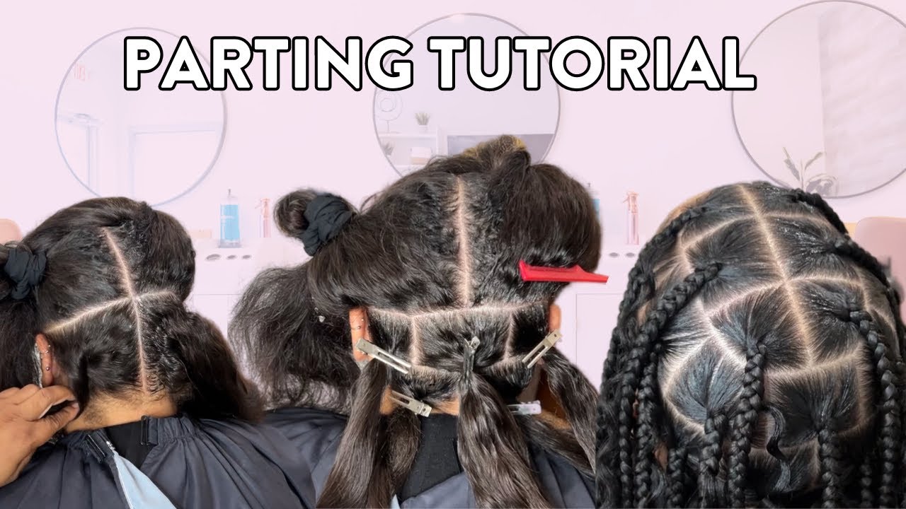 DETAILED Jumbo Knotless Parting Tutorial| Perfect Parts Every Time!