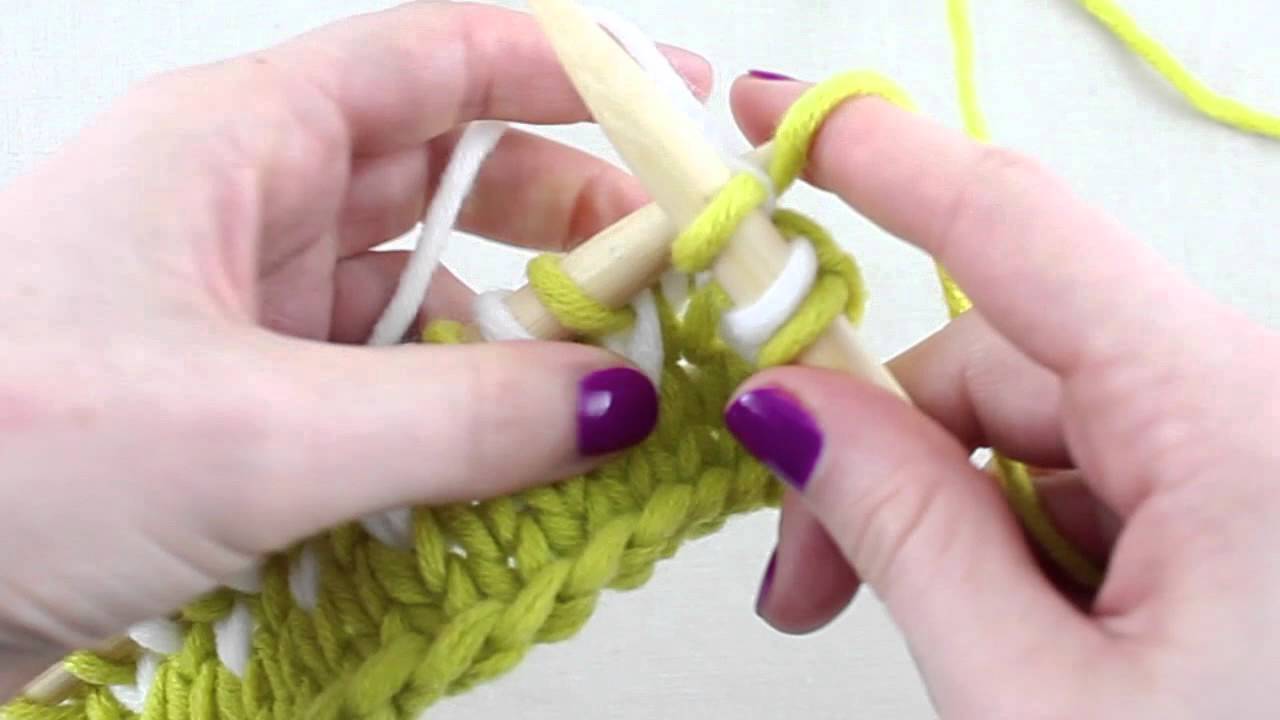 Simple Stylish Stricken-Tutorial: Technik 44: Jacquardmuster Fäden auf beiden Händen