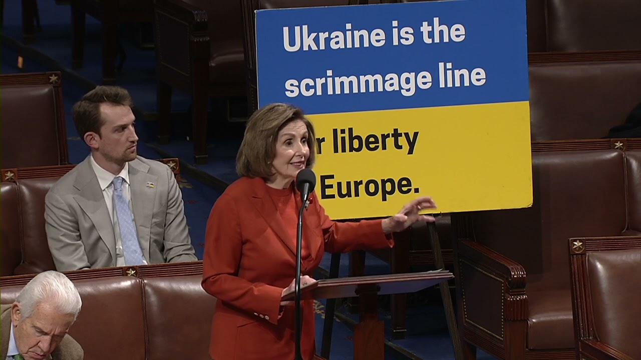 Pelosi Emphasizes the Need to Support Ukraine on the House Floor
