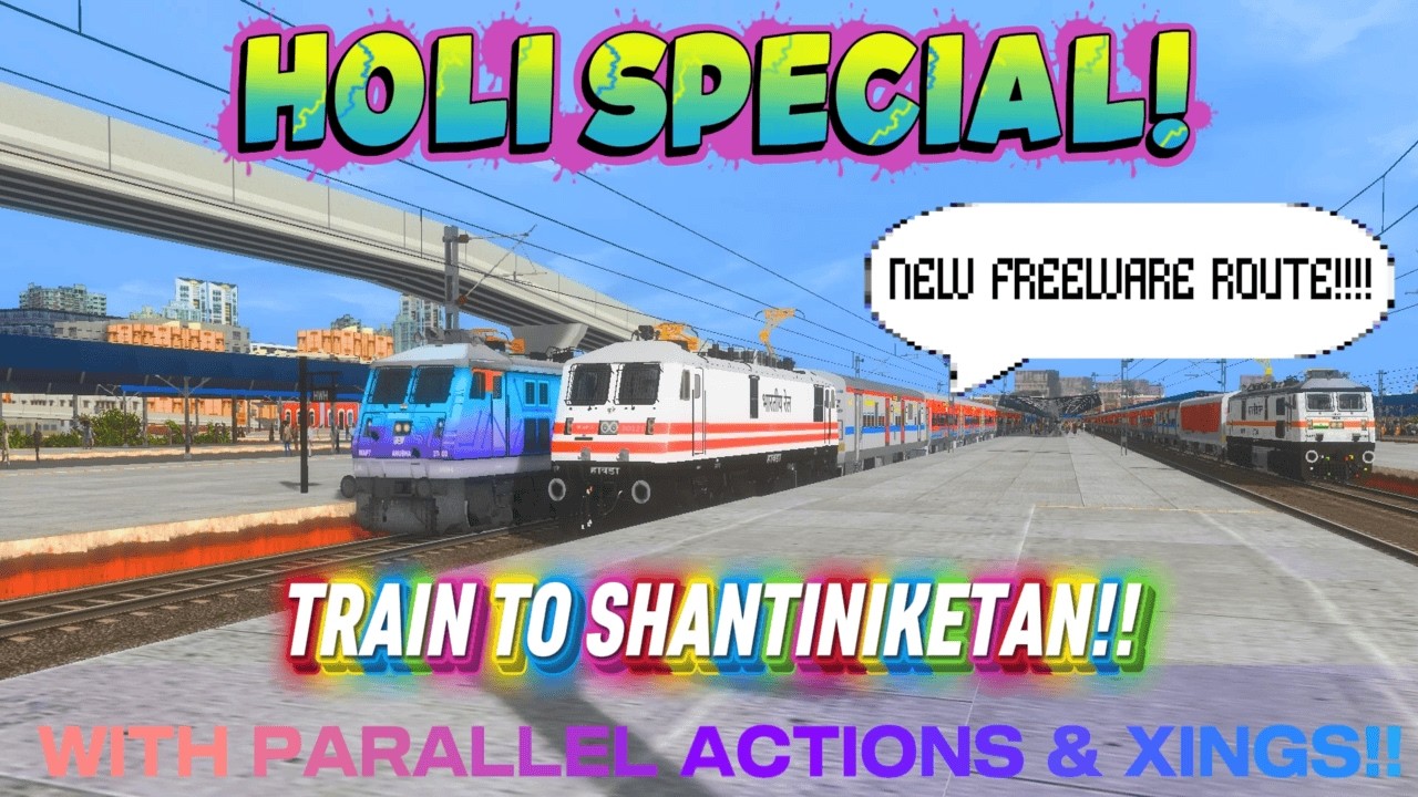 UNSTOPPABLE MADNESS! Viswabharti Fast Passenger Holi Special | New MSTS Route & Parallel Action!
