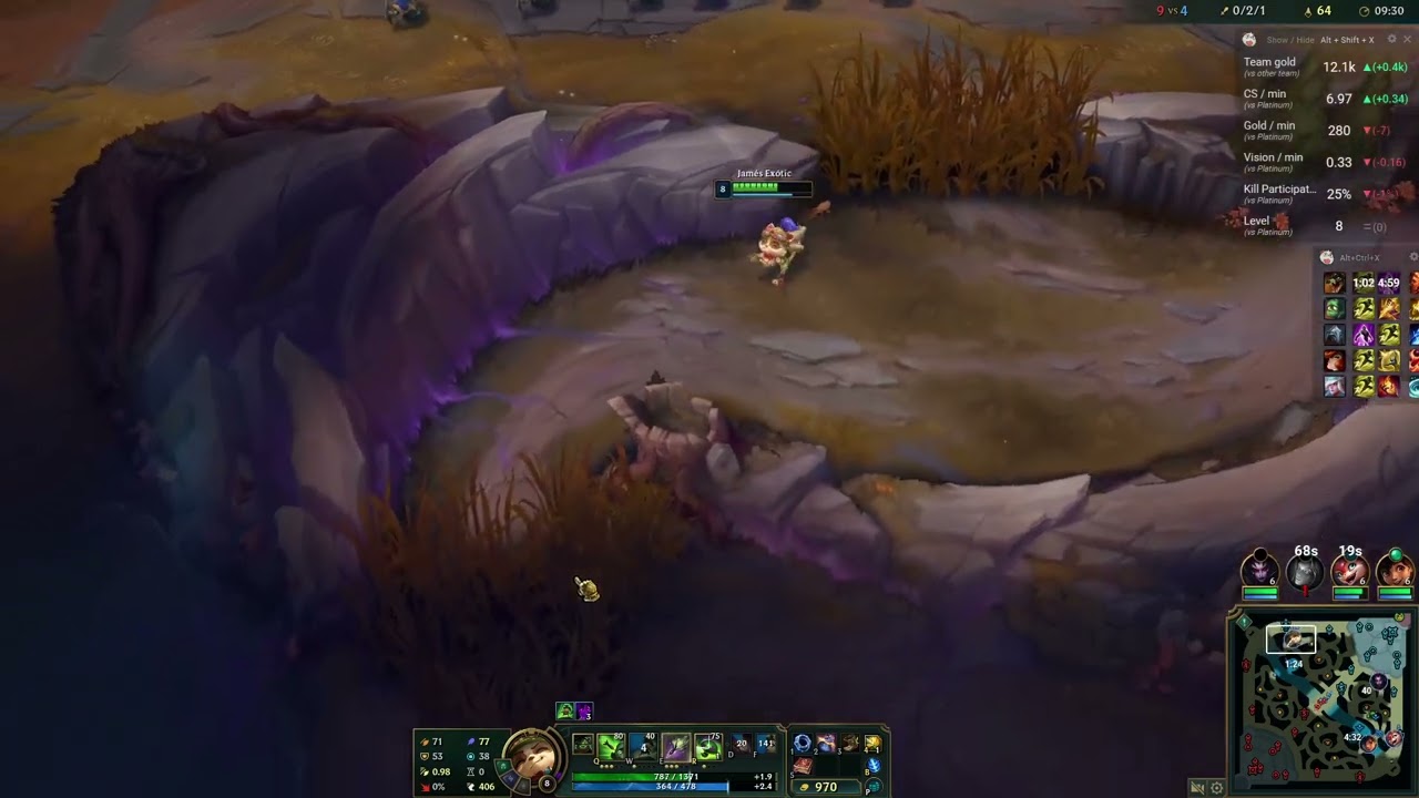 [1400 AP] SHROOMS EVERYWHERE. TEEMO VS RENEKTON LEAGUE OF LEGENDS GAMEPLAY SEASON 15