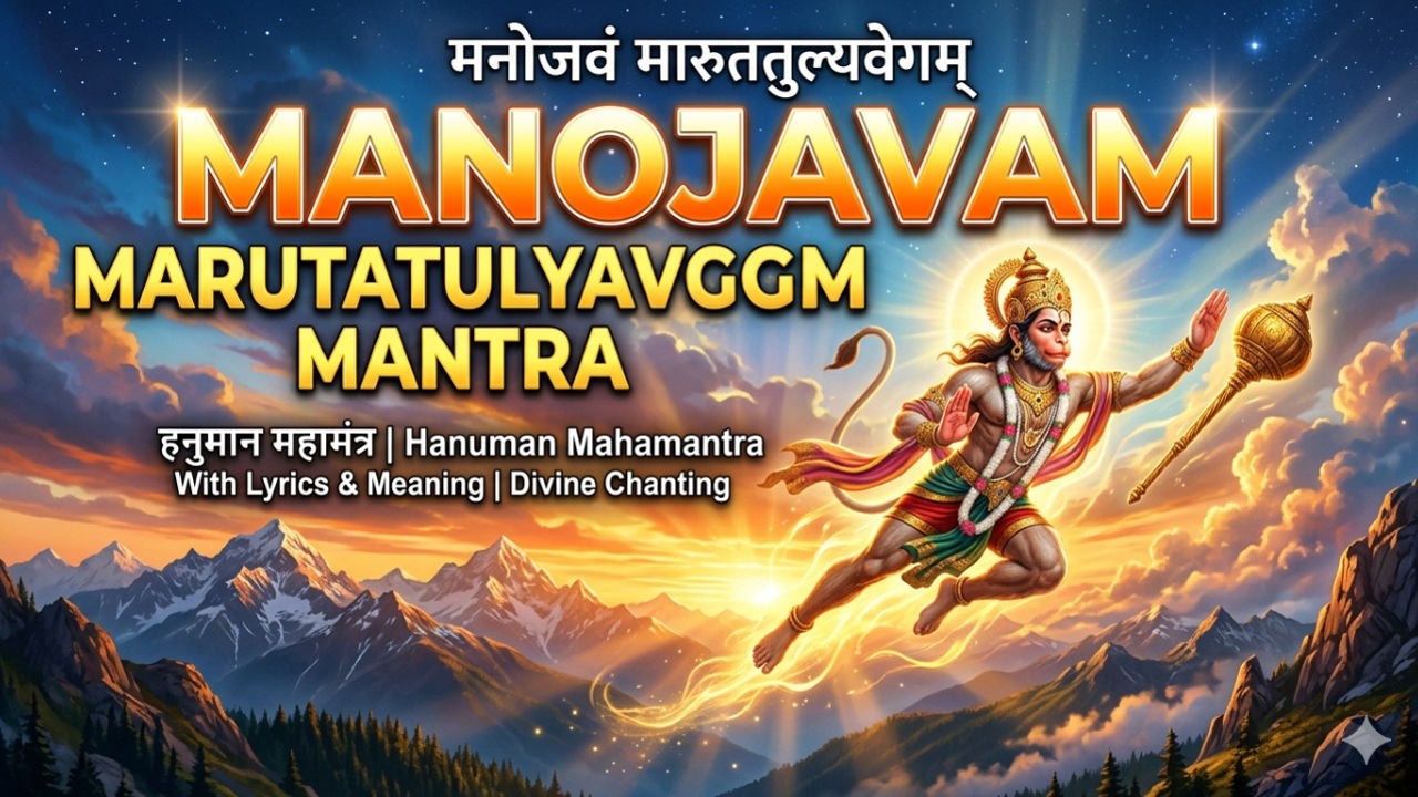 मनोजवं मारुततुल्यवेगं | Powerful Hanuman Mantra for Strength & Protection