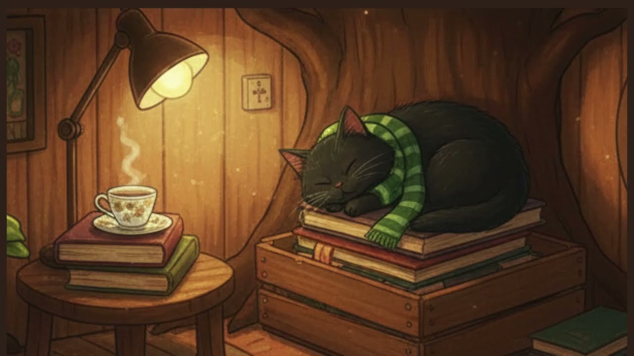 🐱 Watch This Cozy Cat Nap With Smooth Jazz & Relax Instantly! 🎸✨
