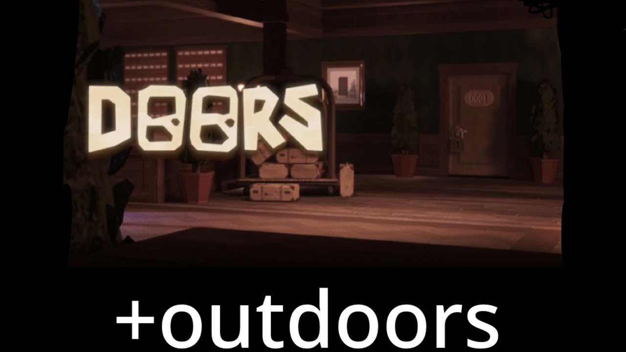 Playing Doors and the outdoors in Roblox 