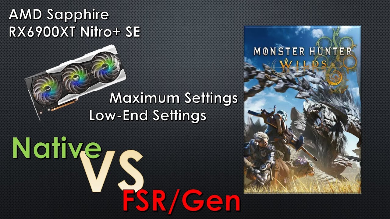 Monster Hunter Wilds [BETA] –AMD Sapphire RX6900XT Nitro+ – 1080P all Settings –Native and FSR